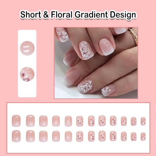 White ombre acrylic nails. - Image 2