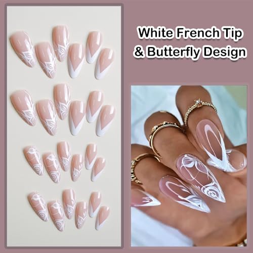 White Tip Gel Nails - Image 2