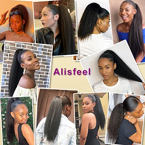 18 Inch Yaki Human Hair Ponytail Extension for Natural Look and Effortless Styling - Image 6