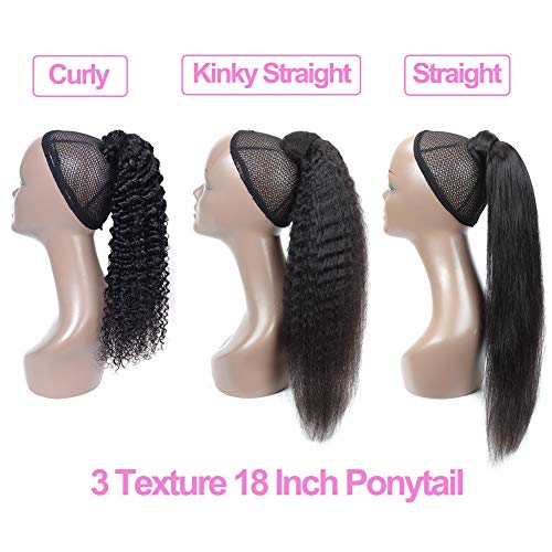 18 Inch Yaki Human Hair Ponytail Extension for Natural Look and Effortless Styling - Image 7