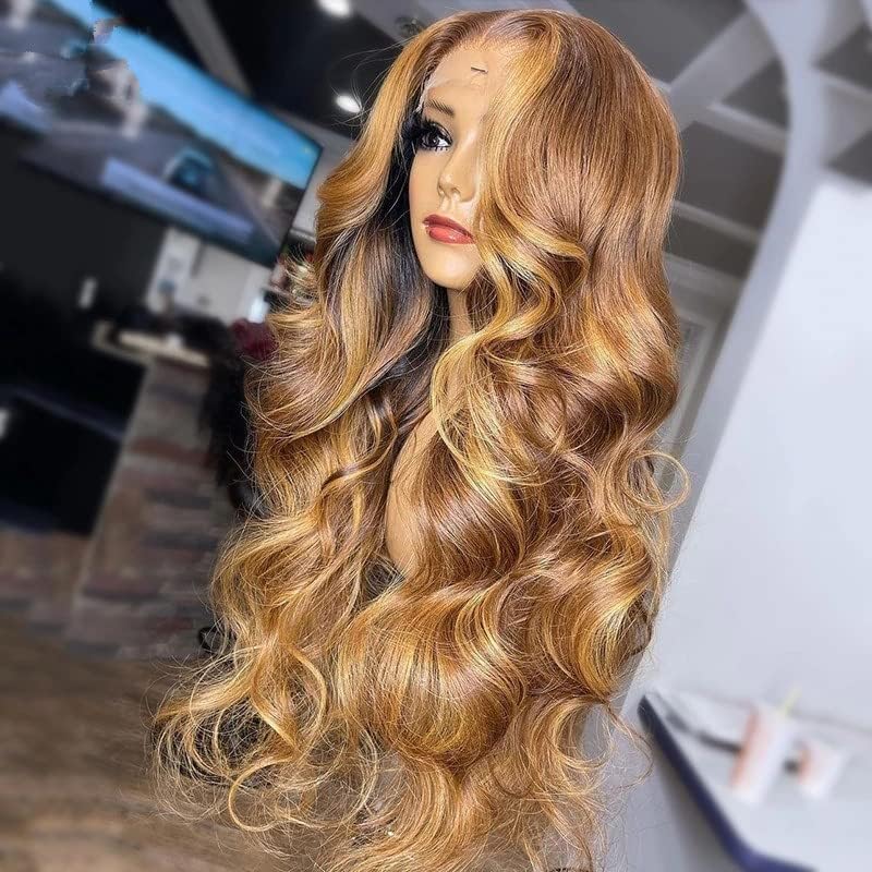 13x6 Lace Front Honey Blonde Wig Human Hair Body Wave Style 180% Density More Thick hair with Clean Hairline for Black Women (24inch, 13x6 lace front wig) - Image 4