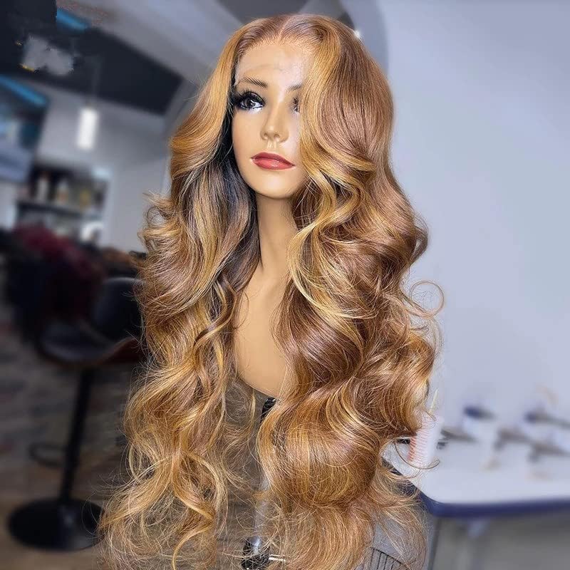 13x6 Lace Front Honey Blonde Wig Human Hair Body Wave Style 180% Density More Thick hair with Clean Hairline for Black Women (24inch, 13x6 lace front wig) - Image 3