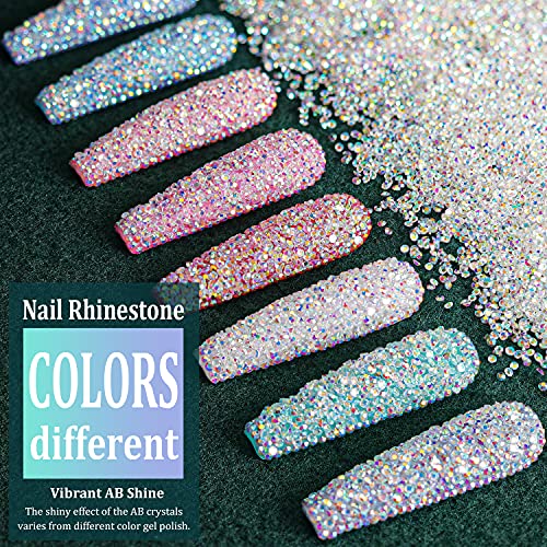15000 Mini AB Diamond Beads for Nail Art - Iridescent Like Swarovski Crystals, 2 Trays - By BELLEBOOST - Image 3