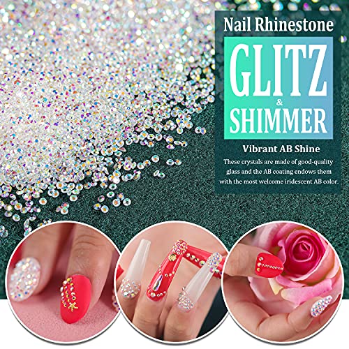 15000 Mini AB Diamond Beads for Nail Art - Iridescent Like Swarovski Crystals, 2 Trays - By BELLEBOOST - Image 4
