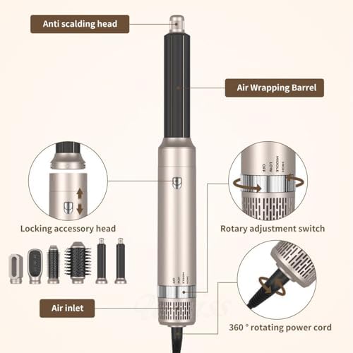 2-in-1 Curling Iron and Blow Dryer, Adjustable Heat, 1 Inch Barrel - Image 3