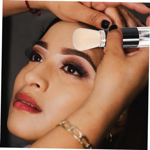 2 Pcs Portable Press-Type Makeup Brush Set for Women - Loose Powder and Foundation Application - Image 9