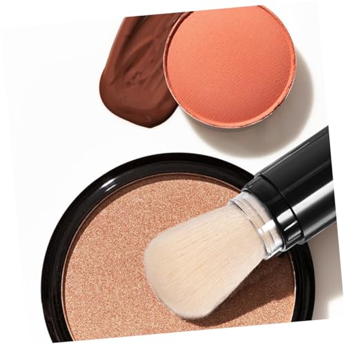 2 Pcs Portable Press-Type Makeup Brush Set for Women - Loose Powder and Foundation Application - Image 2