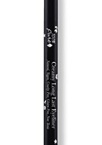 100% PURE Creamy Long Last Eye Liner Pencil - Long-Lasting, Natural & Easy to Apply Antioxidant-Rich Vegan Eye Makeup for All Skin Types - Fruit Pigmented Color Blackest (Dark Black) - 0.14 oz