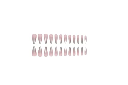 Grey Almond Acrylic Nails - Image 3