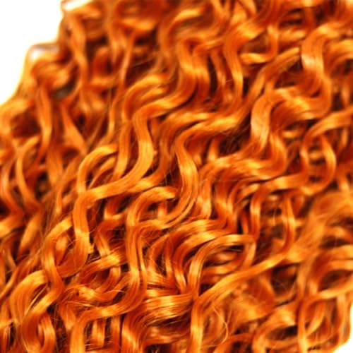 26 28 30 Inch Brazilian Remy Ginger Water Wave Human Hair Bundles - 3 Orange Pieces - Image 5