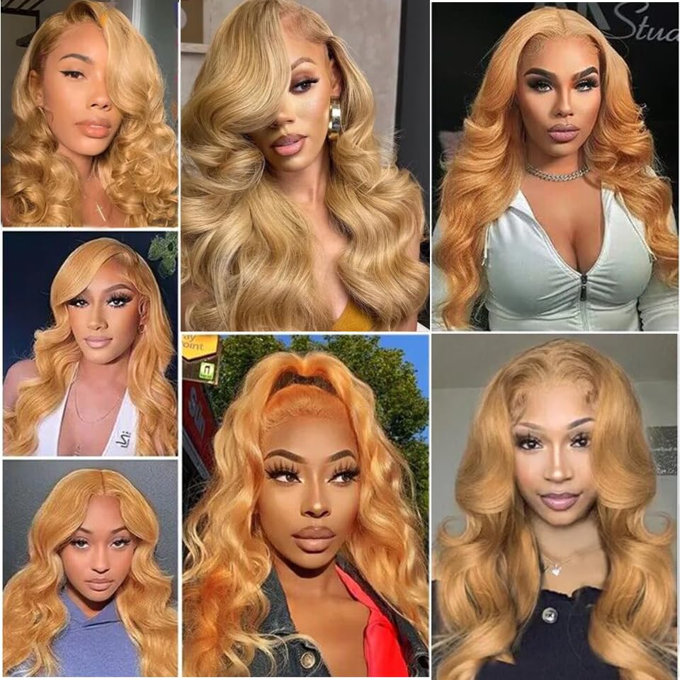 #27 Frontal 13X4 Frontal Human Hair Blonde Frontal 22 Inch Transparent Lace Body Wave Blonde Lace Frontal For Women Pre Plucked With Baby Hair High Density Free Part Brazilian Virgin Human Hair - Image 6