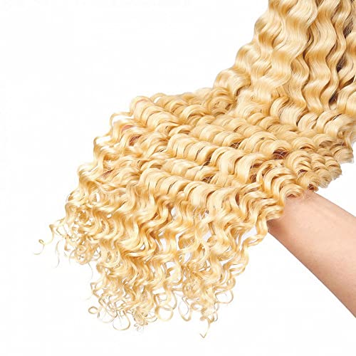 30 Inch 613 Blonde Deep Wave Human Hair Bundle Unprocessed Virgin Brazilian Weave - Image 6