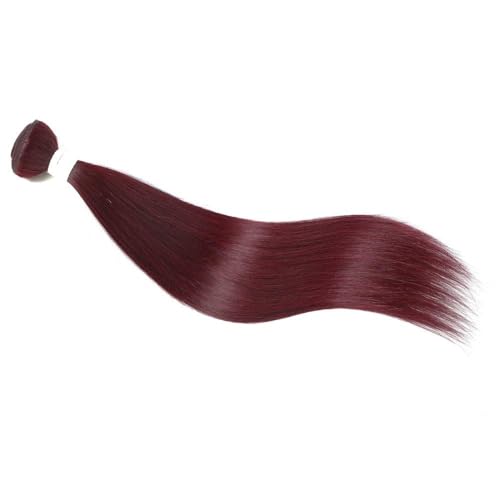 Burgundy 100g Premium Human Hair Bundles for Full-Length Extensions - Image 5