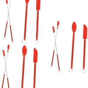 3 Sets Silicone spatula digging spoon body wax spatula jar spatula cheese spatula face cream spatula eye cream applicator butter Sauce Scraper silicone spoon long handle