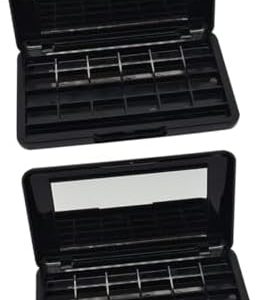 2pcs Lipstick Eyeshadow Packaging Lipstick Sub Package Tray Refillable Blusher Container Refillable Lipstick Tray Makeup Organizer for Small Magnetic Empty Make up Sample Box Glass