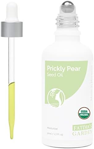 Fatima's Garden Organic Prickly Pear Oil, Cold-Pressed, Face & Hair Moisturizer, 1.7 Fl Oz