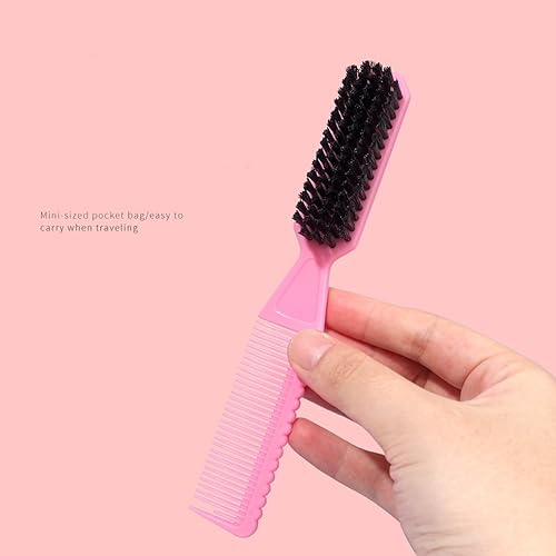 Professional Double-Sided Hair Cleaning Brush with Soft Bristles and Ergonomic Plastic Handle - Image 9