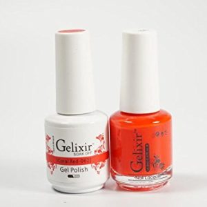 Coral Red Gel Nail Polish