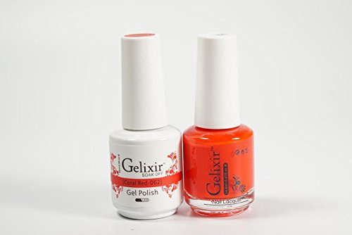 Coral Red Gel Nail Polish