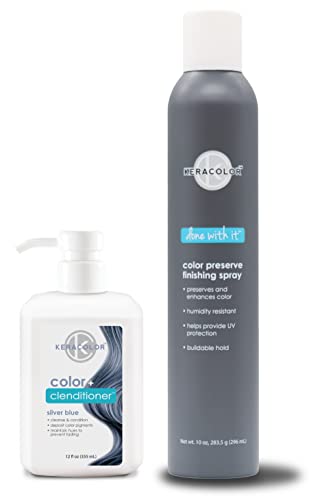 Red and Blue Temporary Hair Color Spray 8 oz for Creative Styles Non-Toxic