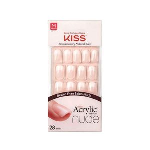 12 Piece Set Natural Look Acrylic Nail Enhancements for Elegant Manicures