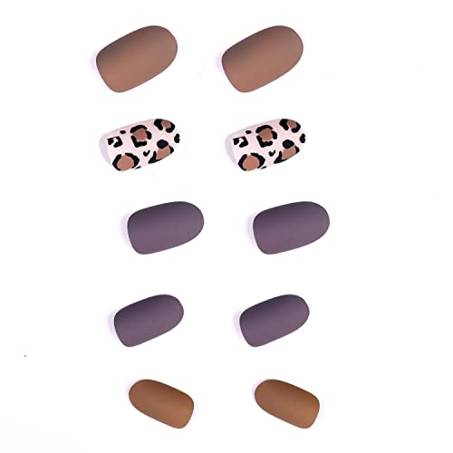 Elegant Chic Short Matte Acrylic Nail Design Kit 24 Pieces - Image 5