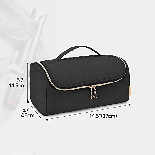 Yarwo Hair Straightener Travel Bag Compatible with Dyson/Revlon/CHI/GHD/REMINGTON Hair Flat Iron, Portable Storage Case for Hair Straightener Flat Curling Iron and Attachments, Black (Patent Pending) - Image 6