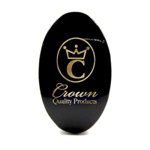 Colorful hair brush with iridescent design.