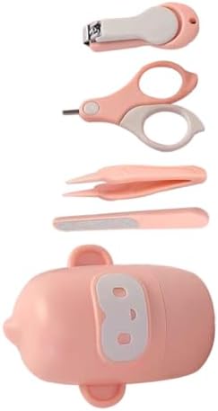 BESTonZON Baby Stuff 1 Set Baby Nail Scissors Newborn Nail Trimmer Cute Nail Clippers for Newborn Babies Newborn Boy Essentials Toddler Necessities Baby Needs Nail File Baby Girl Abs Pink