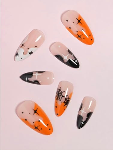 **Short Natural Look Acrylic Nails Thin Design Easy Application 24 Count** - Image 3