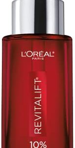 L'Oreal Paris Revitalift 10% Pure Glycolic Acid Face Serum, Visibly Evens Tone & Reduce Wrinkles, Fragrance Free 1.0 fl oz (30ml)