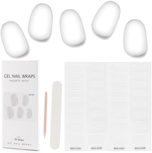Kalolary 32-Piece Waterproof Gel Nail Polish Strips Kit with Nail File and Stick