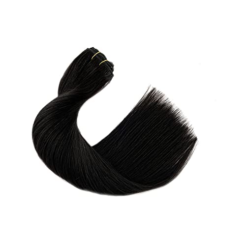 14 Inch Black Remy Real Human Hair Clip-In Extensions 70g Set of 4 - Image 6