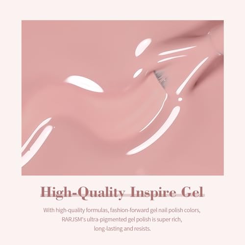 RARJSM Pink Gel Nail Polish,Jelly Gel Polish Sheer Pink Nail Gel Polish,Soak Off UV LED Cured Nude Translucent Pink Skin Color Nail Gel Polish Nail Art Manicure Salon DIY at Home 15ML - Image 5