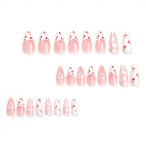 Girls' Fun Stick-On Nails - Stylish, Easy Nail Art for Any Occasion, Pack of 24 - Image 2