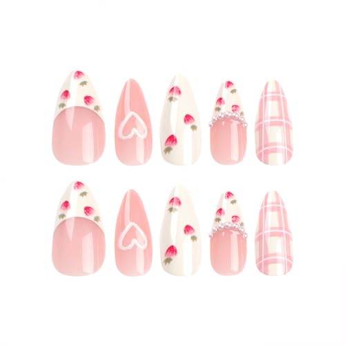 Girls' Fun Stick-On Nails - Stylish, Easy Nail Art for Any Occasion, Pack of 24 - Image 3