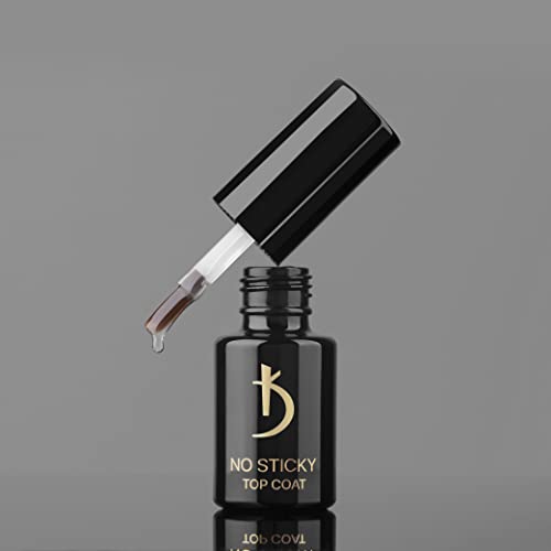 Kodi Professional SET 2in1 Rubber BASE 12ml. (0.4 Fl Oz) + NO STICKY TOP 12ml. Without sticky layer. (0.4 Fl Oz) Clear Base/Improved Brush/Gel Coat LED/UV Nail Polish Soak Off - Image 4