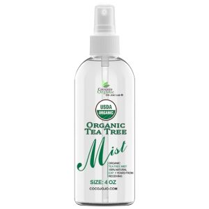 Hair spray infused with essential oils for nourished hair.