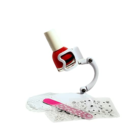 Grip & Tip Nail Polish Holder And Nail Art Surprise - Nail Polish Bottle Holder - Anti-Spill Nail Polish Holder - Handsfree Polish Holder - Tilts for Optimal Angle - Image 2