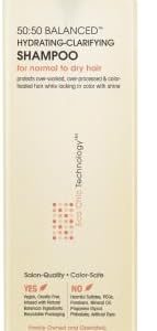 GIOVANNI 50:50 Balanced Hydrating Clarifying Shampoo, 33.8 oz. Leaves Hair pH Balanced & Clean, Ideal for Over-Processed, Stressed Hair, Can Use Daily, Sulfate Free, Paraben Free (Pack of 1)