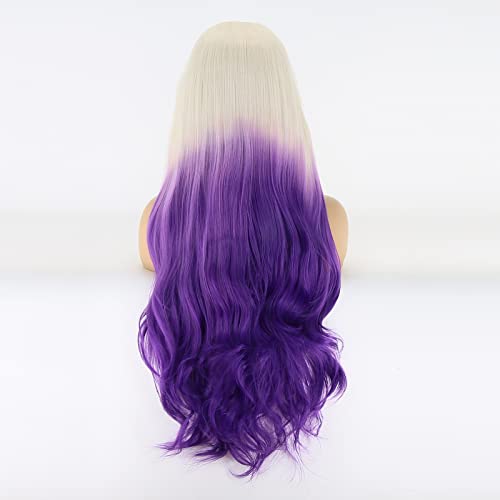 Purple Ombre Lace Front Wig Human Hair - Image 2