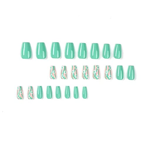 Short Gel Acrylic Nails Set, 24 Nails, Instant Manicure, Durable Wear, Chic Style - Image 4