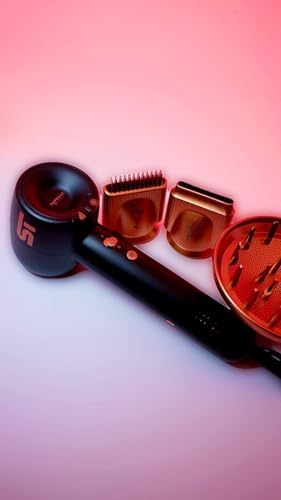 Supreme Trimmer Hair Dryer Negative Ion 110,000 RPM | Fast Drying & Low Noise Blow Dryer 1400W Brushless Motor | Magnetic Attachments, 3 Heat & 3 Speed Settings + Cool Shot | SHD347 Black - Image 9
