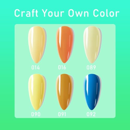 6 Vibrant Shade Gel Nail Polish Color Set Long-Lasting Manicure Finish - Image 2