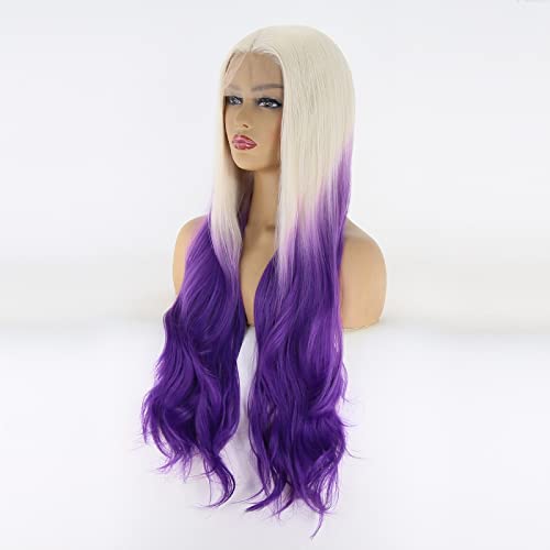 Purple Ombre Lace Front Wig Human Hair - Image 5