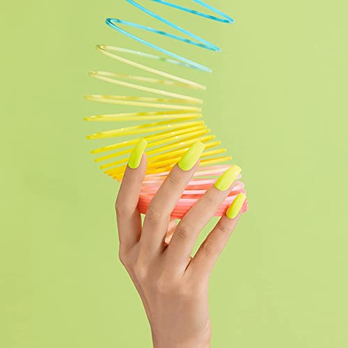 Bright Yellow Acrylic Nails - Image 4