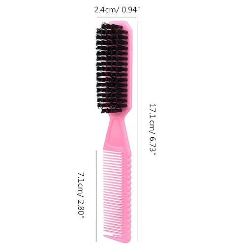 Professional Double-Sided Hair Cleaning Brush with Soft Bristles and Ergonomic Plastic Handle - Image 4