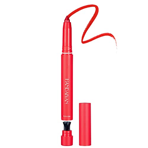 Mattes Velvet Lipstick Pencil Lip Liner Non Fading Non Stick Cup Lipstick Pencil Lip Liner Lipstick Suitable For Ladies Lipstick Gift Womens Halloween Makeup (F, One Size)
