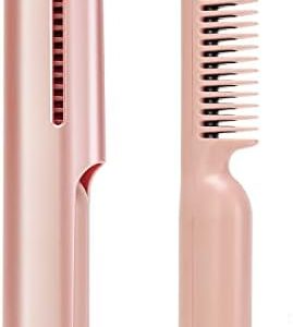 Hair Straightener Brush - Enhanced Ionic Straightening Brush, USB Cordless Rechargeable Straightening Brush with Mobile Heat Comb for Home Salon…