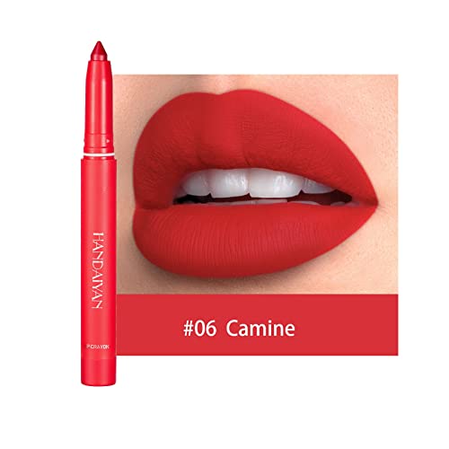 Mattes Velvet Lipstick Pencil Lip Liner Non Fading Non Stick Cup Lipstick Pencil Lip Liner Lipstick Suitable For Ladies Lipstick Gift Womens Halloween Makeup (F, One Size) - Image 2